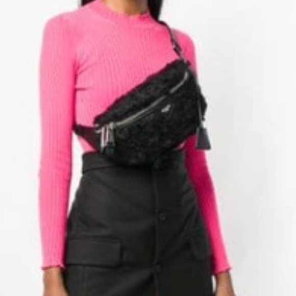 Authentic MOSCHINO Fur/Leather zip belt bag - Picture 10 of 16